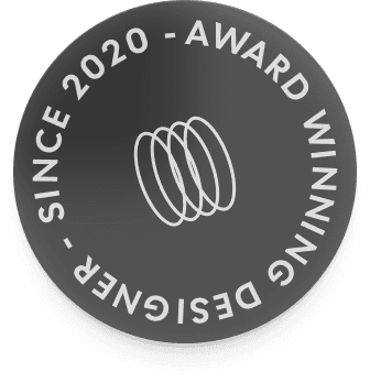 Award winning designer since 2020 seal