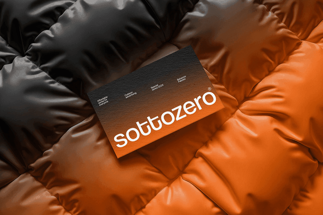 Sottozero brand card on a puffer jacket